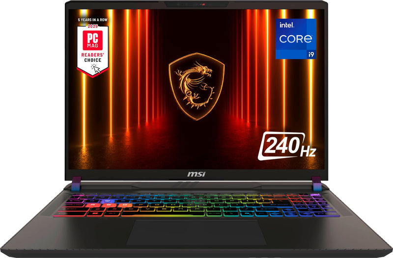 MSI - Vector 16 HX AI 400 16" 240Hz QHD+ Gaming Laptop - Intel Ultra 9-275HX - GeForce RTX 5080 - 16GB Memory- 1TB SSD - Cosmo Gray