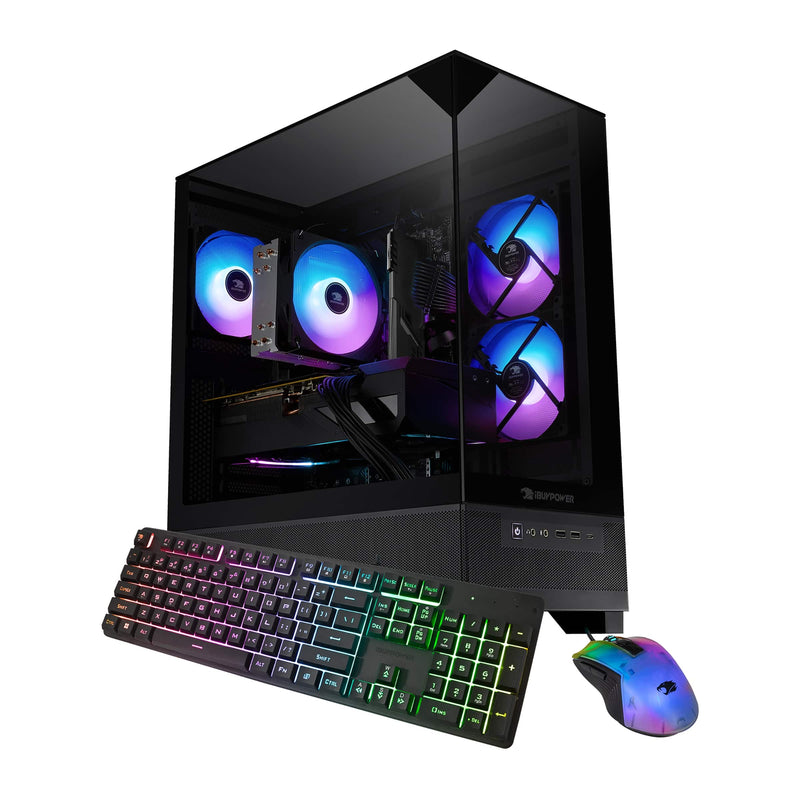 iBUYPOWER - iBUYPOWER-Element SE Gaming Desktop PC-Intel Core i5 14400F NVIDIA GeForce RTX 5060 8GB 16GB DDR4 Non-RGB1TB NVMe SSD - Black