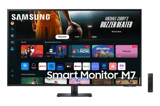 Samsung - M70D 43 LED 4K UHD 60Hz 4ms Smart Monitor with HDR 10 (HDMI USB) - Black