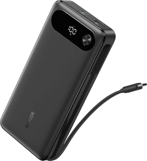 Anker - Power Bank (20K 87W Built-In USB-C Cable) - Black