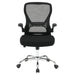 OSP Home Furnishings - Mesh Back Manager’s Chair with Bulit in Lumbar Support and Chrome Base - Black