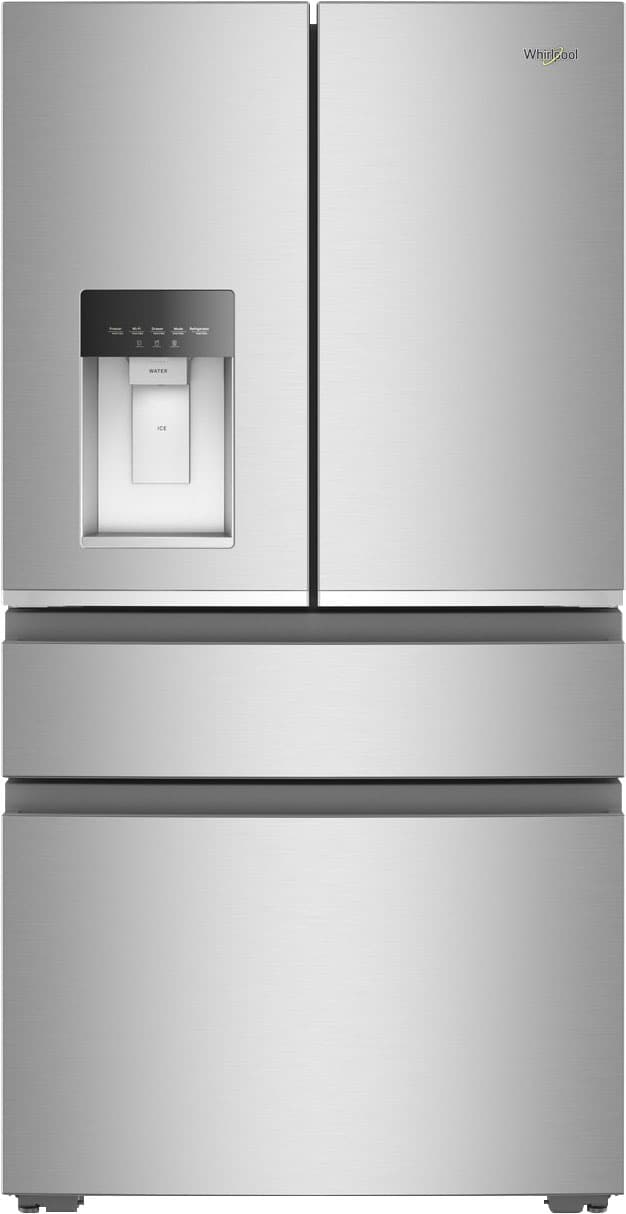 Whirlpool - 22 Cu. Ft. Counter Depth 4-Door French Door Refrigerator - Fingerprint-Resistant Stainless Finish