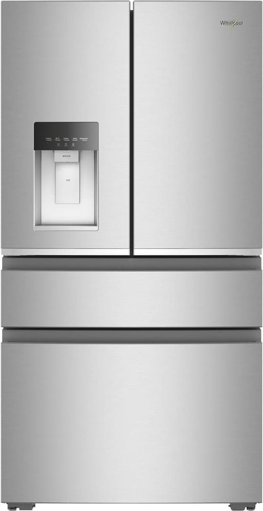 Whirlpool - 22 Cu. Ft. Counter Depth 4-Door French Door Refrigerator - Fingerprint-Resistant Stainless Finish