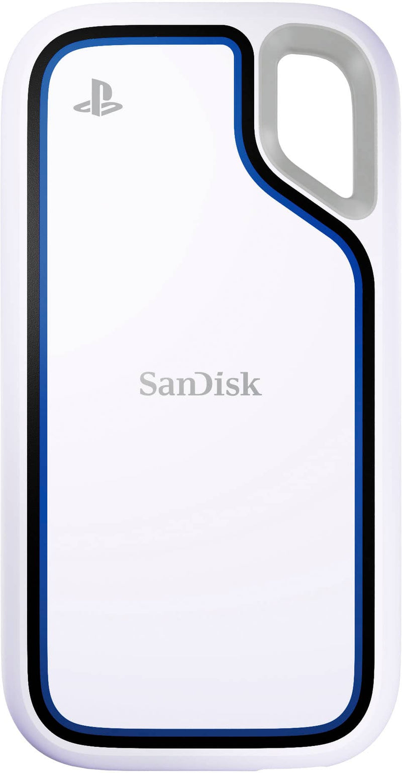 SanDisk - Extreme Game Drive for PlayStation5 2TB External USB Type C Portable SSD - White