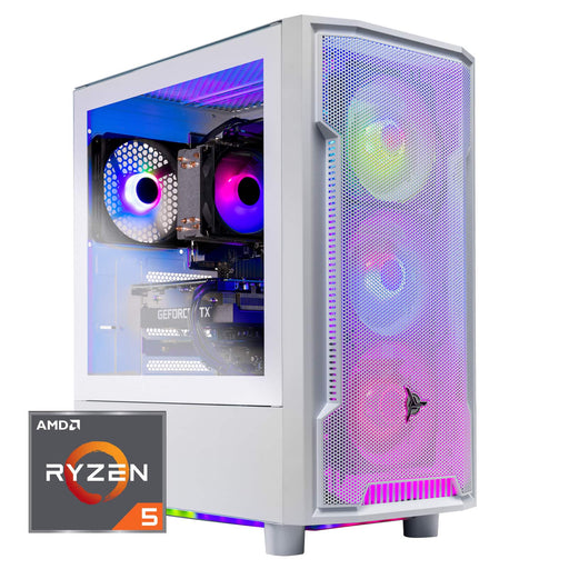 Skytech Gaming - Archangel 4 Gaming Desktop PC  AMD Ryzen 5 7600X  32GB Memory  AMD Radeon 7600  1TB NVMe SSD - White