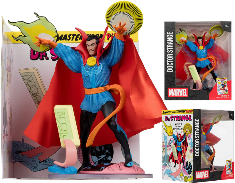 McFarlane Toys - Marvel 8" Doctor Strange 110th Scale Collectible with Scene (Strange Tales 128)