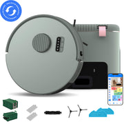bObsweep - Self-empty Robot Vacuum Cleaner with 100-Day Dock Activate Charcoal Odor Filtration and LiDAR Mapping - Rock
