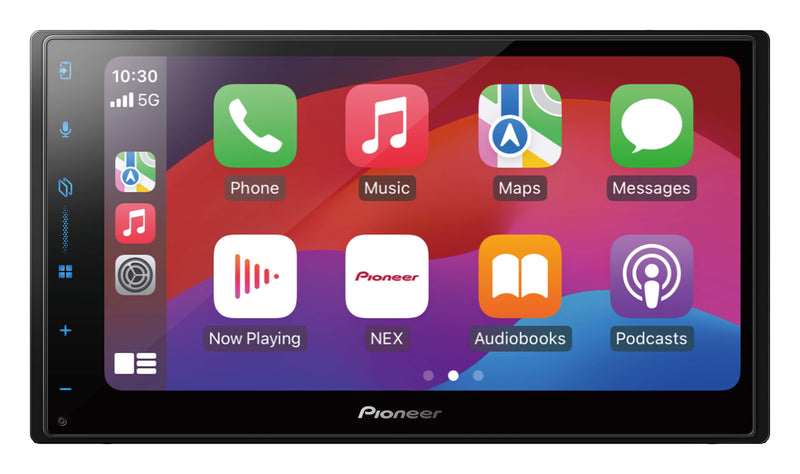 Pioneer - 6.8"  Wired Android Auto and Wired Apple CarPlay Bluetooth Digital Media (DM) Receiver Maestro Compatible HD Radio - Black
