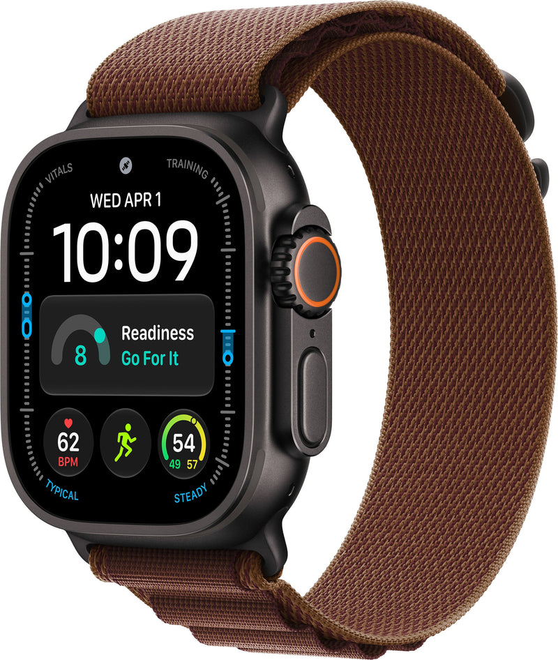 Apple Watch Ultra 4 GPS + Cellular 49mm Titanium Case with Burgundy Alpine Loop - L - Black - (2026)