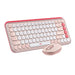 Logitech POP Icon Combo - keyboard and mouse set - QWERTY - English - rose off-white Input Device