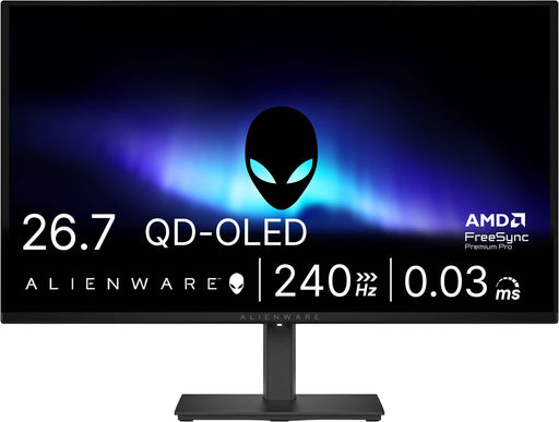 Alienware - AW2726DM 27" QD-OLED QHD 240Hz 0.03ms FreeSync Premium Pro Gaming Monitor with HDR (HDMI DisplayPort) - Black