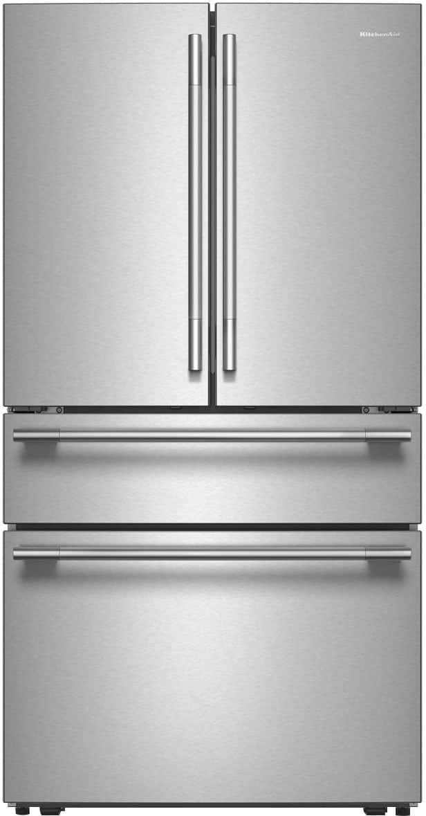 KitchenAid - 30 Cu. Ft. French Door Refrigerator with Interior Water and Ice and FreshChill Full-Width Refrigerated Drawer - Stainless Steel