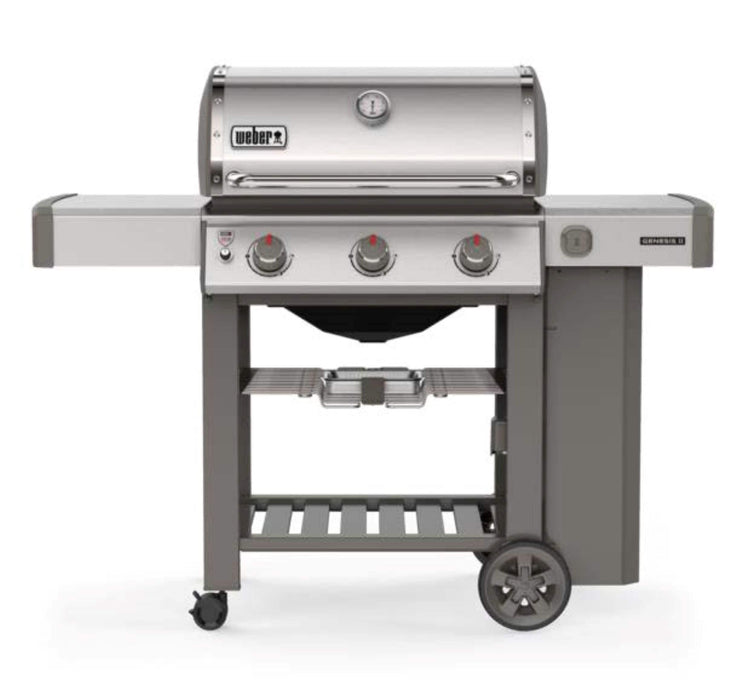 GENESIS II S310 3-Burner Natural Gas Grill  with Cover and Weber Connect Bundle - Stainless Steel