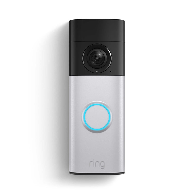 Ring - Battery Doorbell Pro (newest model) Retinal 4K with wide-angle video up to 10x Zoom Night Vision and Ultra Battery Pk - Deep Silver
