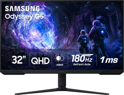 Samsung - 32" Odyssey G51F QHD 180Hz 1ms AMD FreeSync Gaming Monitor with HDR10 (DisplayPort HDMI) - Black