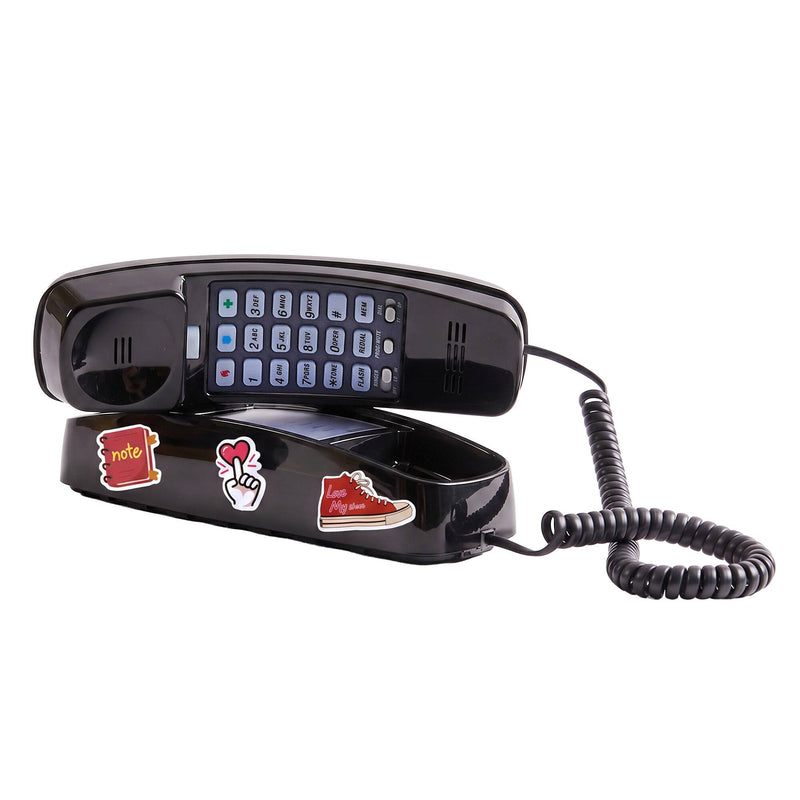 Ooma - VoIP MyPhone Safe Phone for Kids Bundle with Telo Base Station Wired Phone and Home Phone Service - Black