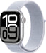 Apple Watch Series 10 (GPS+Cellular) 42mm Aluminum Case with Blue Cloud Sport Loop - Silver