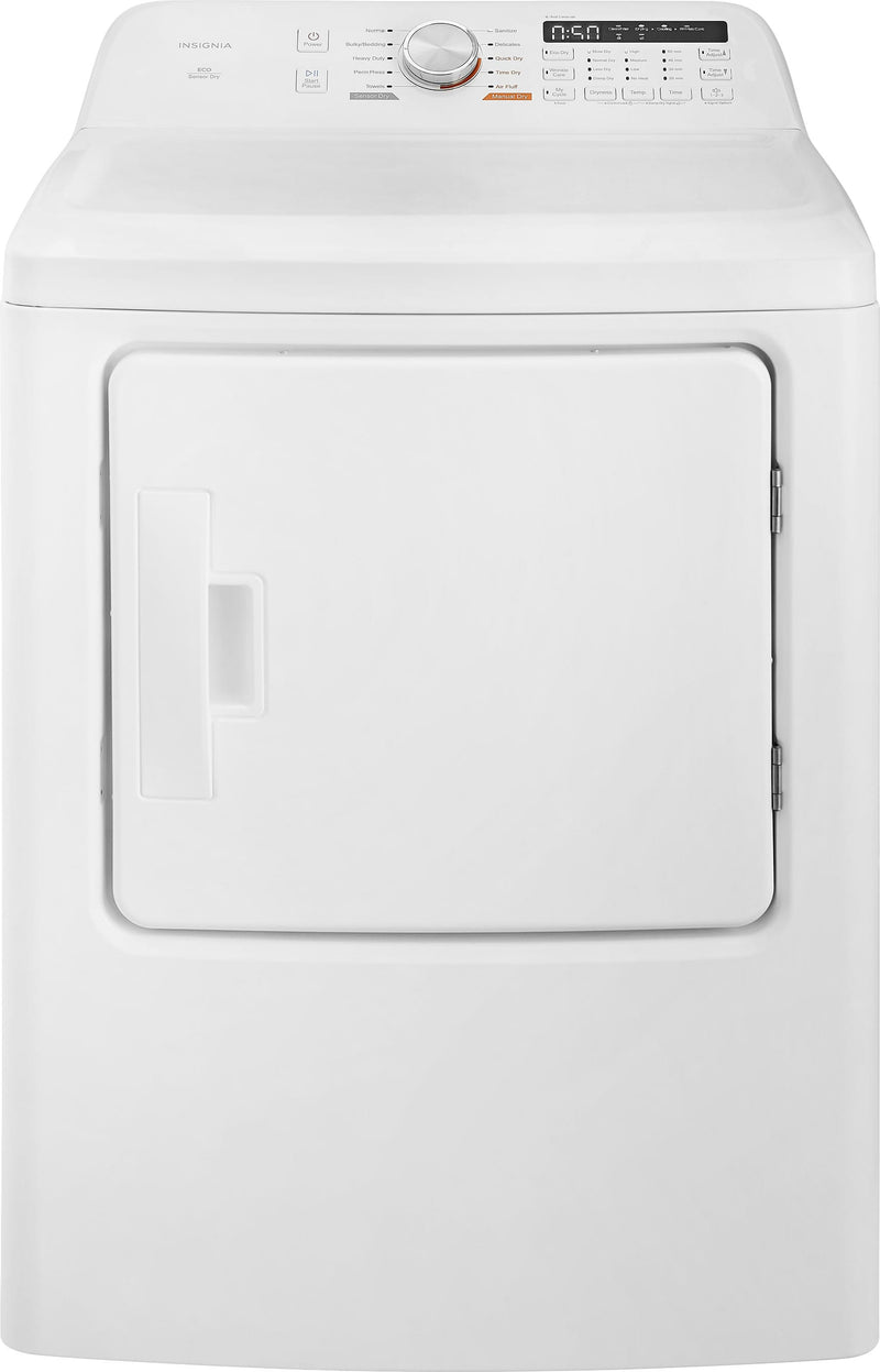 Insignia - 7 Cu. Ft. Gas Dryer with Sensor Dry - White