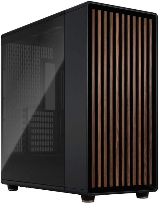 Fractal Design - North XL Charcoal Black Chassis with Walnut Front and Dark Tinted G Side Panel Mid-Tower PC Case - Black