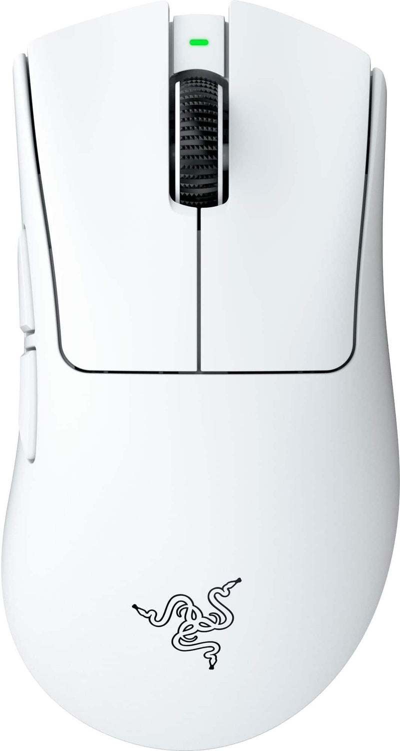 Razer - DeathAdder V4 Pro Lightweight Optical Gaming Mouse with 150 Hour Battery - Wireless - White