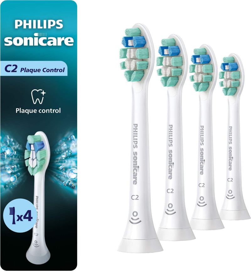 Philips Sonicare - C2 Plaque Control - Replacement Toothbrush Heads 4 Pack HX9024/77 - White