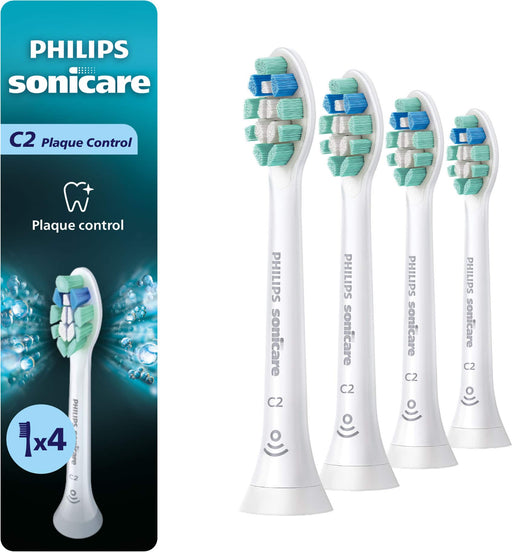 Philips Sonicare - C2 Plaque Control - Replacement Toothbrush Heads 4 Pack HX9024/77 - White
