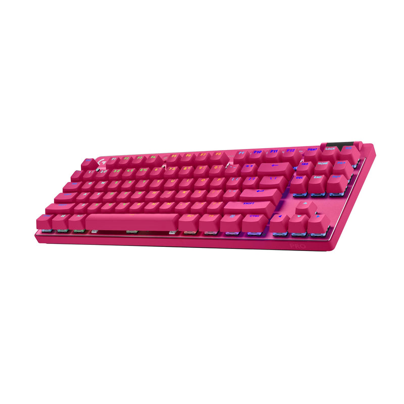 Logitech - PRO X TKL LIGHTSPEED Wireless Mechanical Tactile Switch Gaming Keyboard with LIGHTSYNC RGB for PC - Magenta