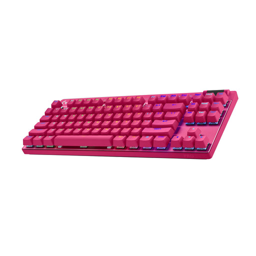 Logitech - PRO X TKL LIGHTSPEED Wireless Mechanical Tactile Switch Gaming Keyboard with LIGHTSYNC RGB - Magenta