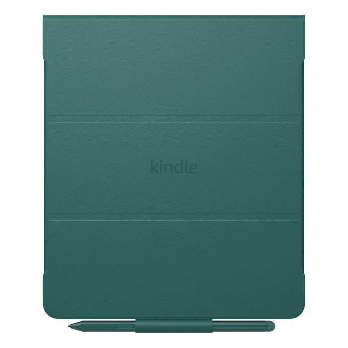 Plant-Based Leather Folio Cover with Magnetic Attach Designed with Sustainability in Mind for New Amazon Kindle Scribe - Jade