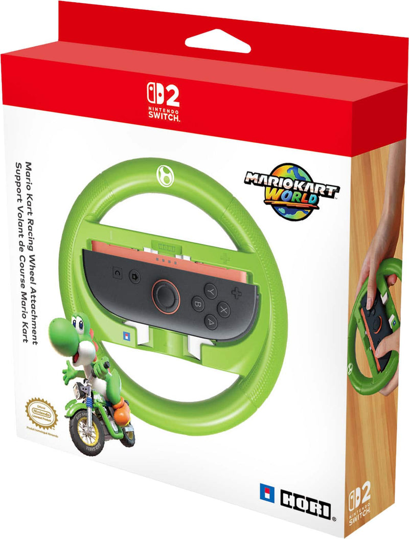 Hori - Mario Kart Racing Wheel Attachment (Yoshi) for Switch 2 - Officially Licensed by Nintendo - Green