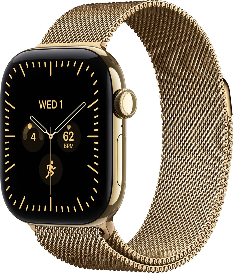 Apple Watch Series 12 GPS + Cellular 42mm Titanium Case with Radiant Gold Milanese Loop - Radiant Gold - (2026)