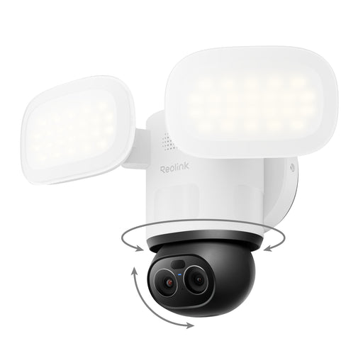 Reolink - TrackFlex F850W 4K 8MP Dual-Lens Pan Tilt Floodlight Camera Wired Wi-Fi with Auto-Tracking 6X Zoom AI Smart Search - White