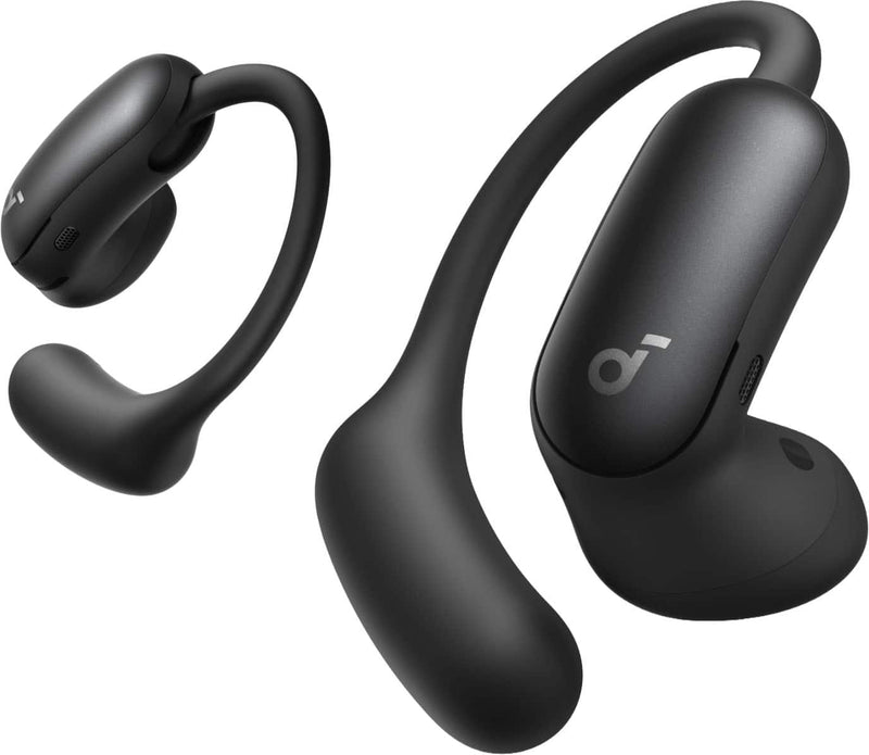 Soundcore - by Anker AeroFit 2 Pro Dual-Form Wireless Earbuds with Open-Ear and Active Noise Cancellation Seamless Switch - Black