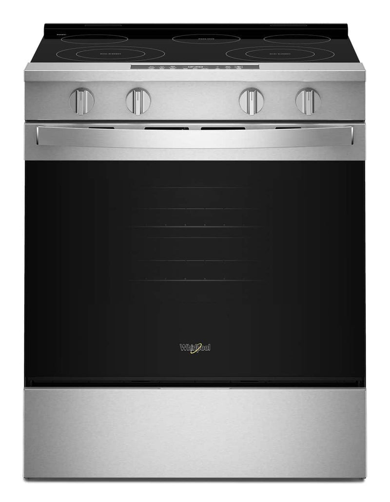 Whirlpool - 5.3 Cu. Ft. Slide-In Electric Range with No Preheat and Slow Cook Modes - Stainless Steel