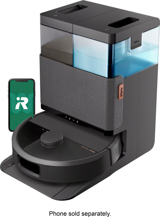 iRobot - Roomba 505 Combo Vacuum  Mop + AutoWash Dock - Extending Spinning Mop Pads Self-Empties Pad Wash  Heated Dry LiDAR - Black