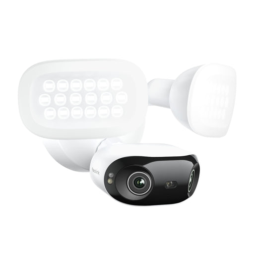 Reolink - Elite F751W 4K 8MP Outdoor Wired Wi - Fi Panorama Security Camera with Floodlights and AI Smart Search - White