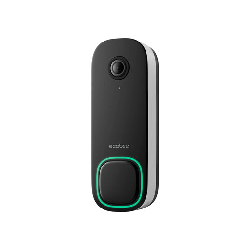 ecobee - Smart Video Doorbell - Wired with Advanced Person and Package Detection - Black