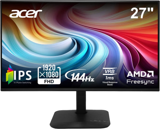 Acer - 27 IPS Full HD AMD FreeSync Monitor - Up to 144Hz 1ms (HDMI VGA) - Black