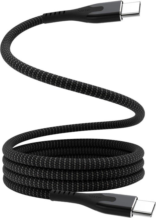 STATIK - Magstack Pro 3 Foot USB-C to USB-C Magnetic Charging Cable - Black