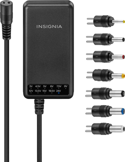 Insignia - 53W Universal AC Power Adapter for Devices with Round-Pin Connections - 5 ft. Cable - Black