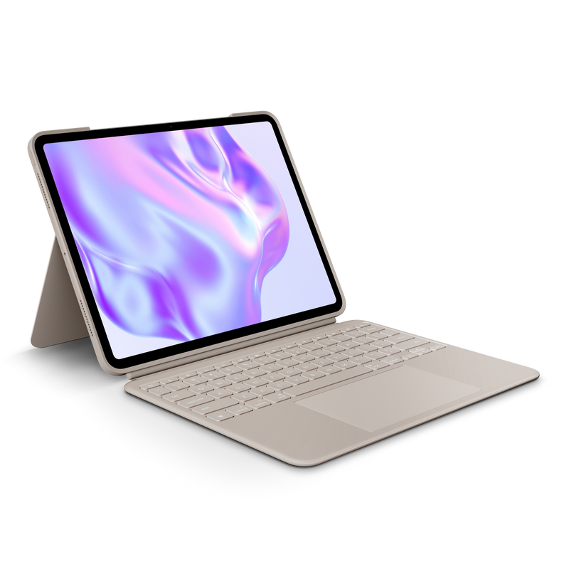 Logitech - Combo Touch for iPad Pro 13-inch (Latest Model)(M4  M5 chip) Keyboard Case with Detachable Keyboard and Trackpad - Sand