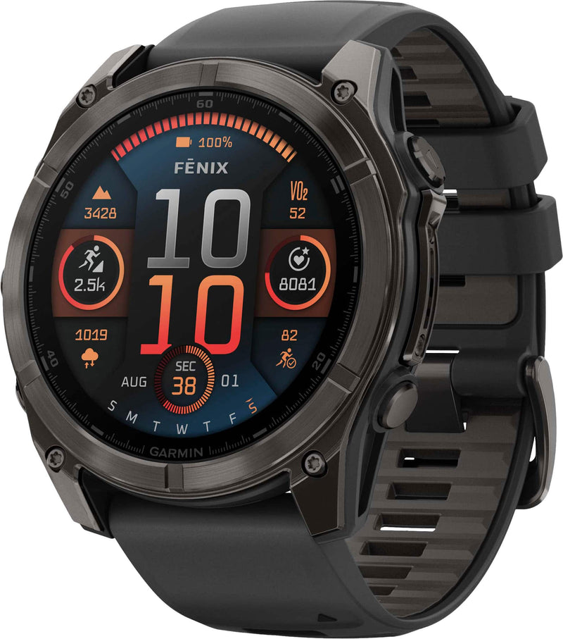Garmin - fenix 8 AMOLED Sapphire GPS Smartwatch 51mm Fiber-reinforced polymer - Carbon Gray DLC Titanium - (2024)