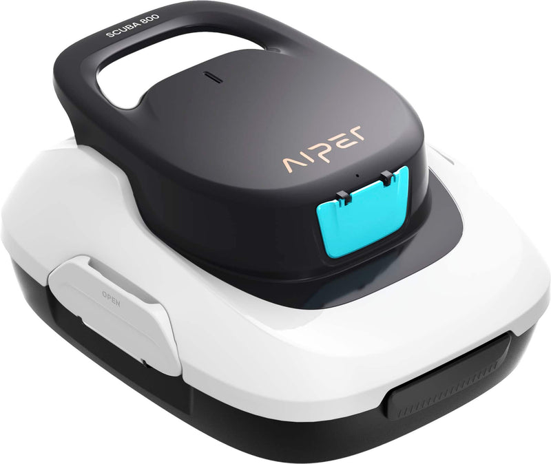 Aiper - Scuba 800 Cordless Robotic Pool Cleaner for Flat Above-Ground Pools up to 860sq.ft Automatic Pool Vacuum - White