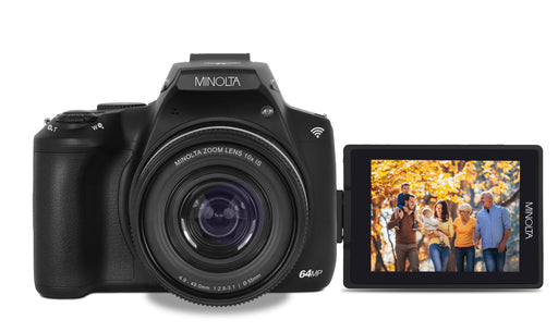 Minolta - MNB10Z 64.0 Megapixel 4K Bridge Camera with 10x Optical Zoom Lens - Black