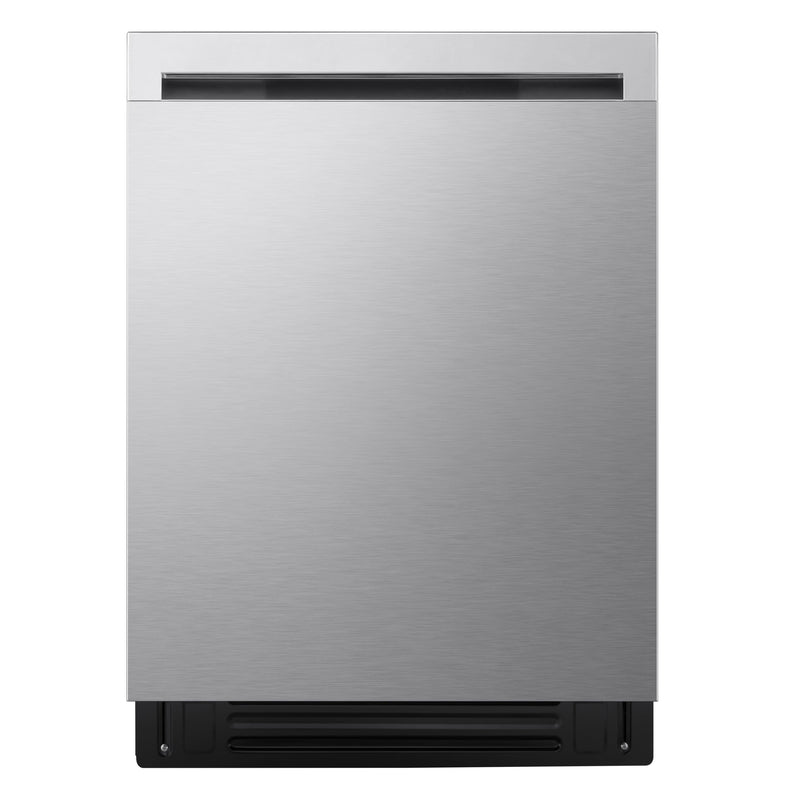 LG - FlushFit 24" Top Control Smart Built-In Dishwasher with 3rd Rack QuadWash Pro and 46dBA - Stainless Steel