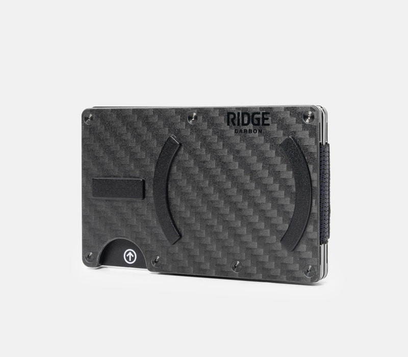 The Ridge Wallet - Carbon Fiber MagSafe Wallet - Silver