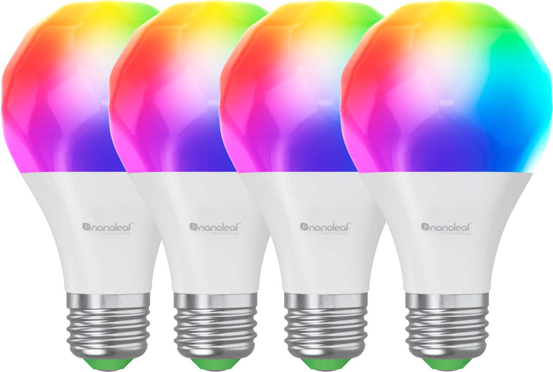 Nanoleaf - Matter A19 Smart LED Light Bulb - WiFi  Matter-Enabled (4 Pack) - Multicolor