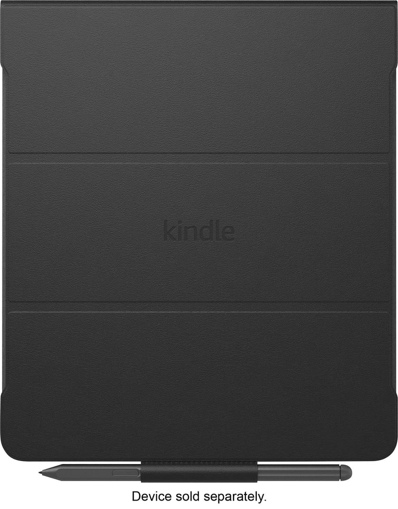 Amazon - Kindle Scribe Folio Cover with Magnetic Attach - Plant Based Leather - Black